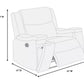 F8154 Walnut Leather Like Recliner