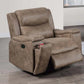 F8154 Walnut Leather Like Recliner