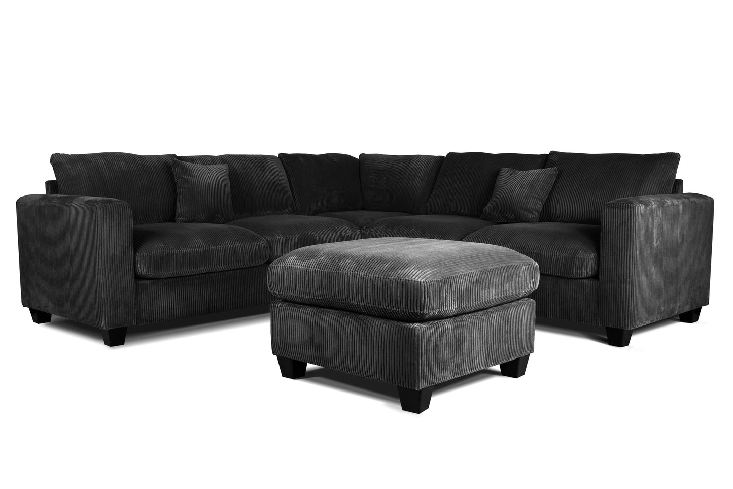 Poundex F8302 Corduroy 4 Pc Sectional
