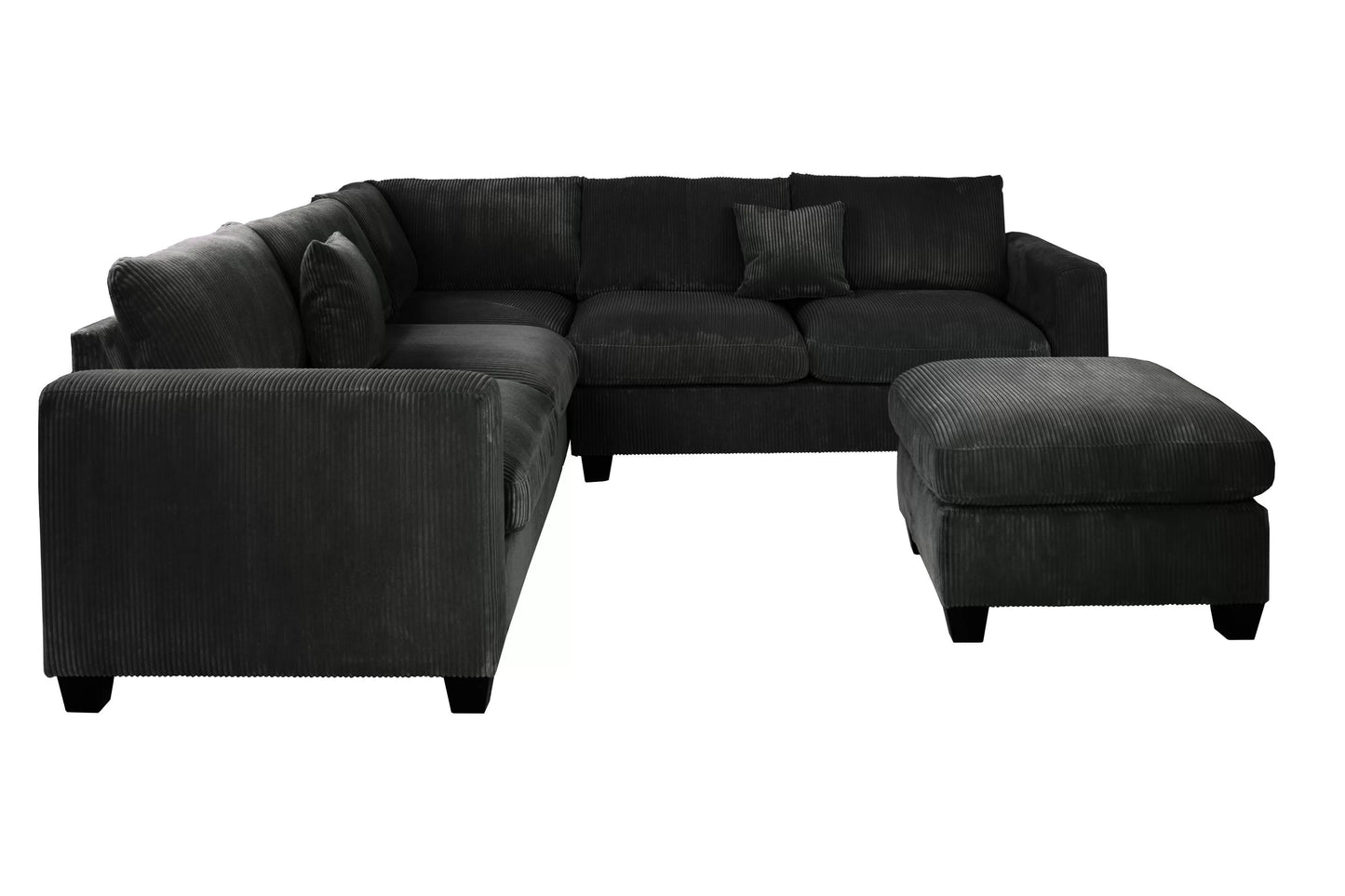 Poundex F8302 Corduroy 4 Pc Sectional