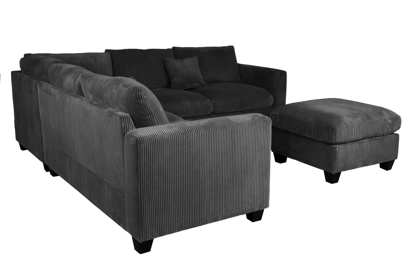 Poundex F8302 Corduroy 4 Pc Sectional