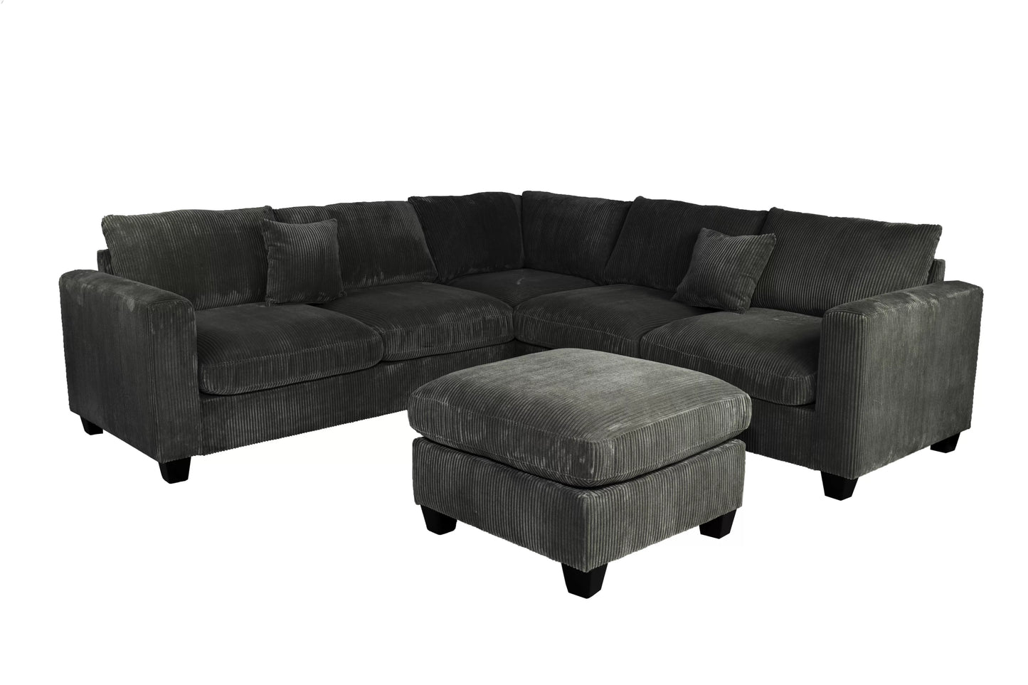 Poundex F8302 Corduroy 4 Pc Sectional