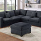 Poundex F8302 Corduroy 4 Pc Sectional