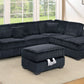 F8377 Reversible 3 Pc Sectional Storage Ottoman