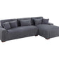 F8455 Corduroy Sectional by Poundex