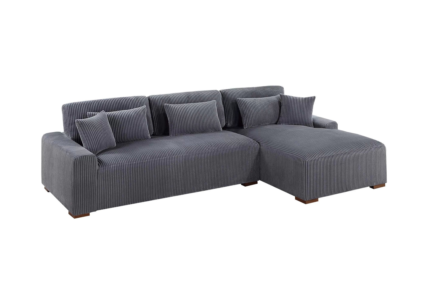 F8455 Corduroy Sectional by Poundex
