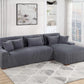 F8455 Corduroy Sectional by Poundex