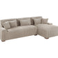 F8456 Corduroy Sectional by Poundex