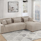 F8456 Corduroy Sectional by Poundex