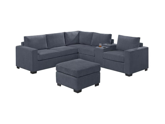 F8457 Reversible 4 Pc Sectional w/Ottoman
