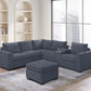 F8457 Reversible 4 Pc Sectional w/Ottoman