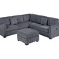 F8489 Corduroy 4 Pc Sectional - 4 Colors