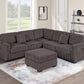 F8489 Corduroy 4 Pc Sectional - 4 Colors