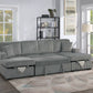 F8578 3 Pc Convertible Sectional - 4 Colors