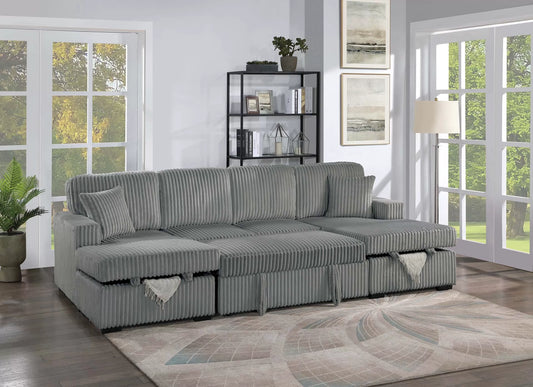 F8578 3 Pc Convertible Sectional - 4 Colors