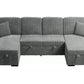 F8578 3 Pc Convertible Sectional - 4 Colors