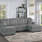 F8578 3 Pc Convertible Sectional - 4 Colors