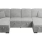 F8578 3 Pc Convertible Sectional - 4 Colors