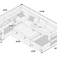 F8561 Boucle 4 Pc Convertible Sectional