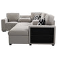 F8562 Boucle 4 Pc Beige Sectional