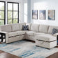 F8562 Boucle 4 Pc Beige Sectional