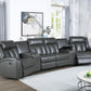 F86629 Power Reclining 5 Pc Gray Sectional