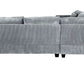 F8890 Poundex 4 Pc Sectional Fog Corduroy