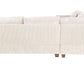 F8891 Poundex 4 Pc Sectional Ivory Corduroy