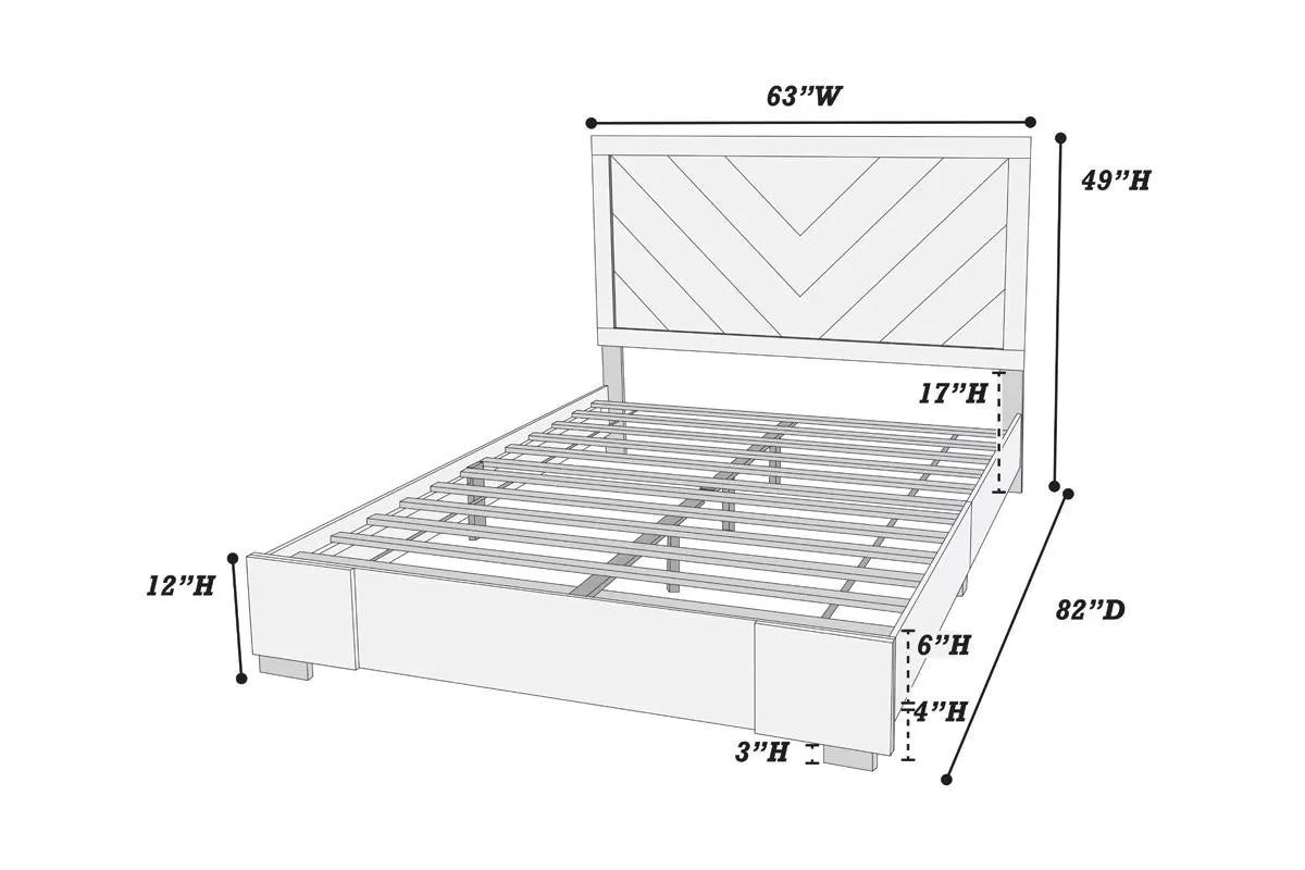 Poundex F9578 Modern 4 Pc Bedroom Set