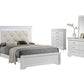 Poundex F9665 White LED King 4 Pc Bedroom Set