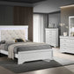 Poundex F9665 White LED 4 Pc Bedroom Set
