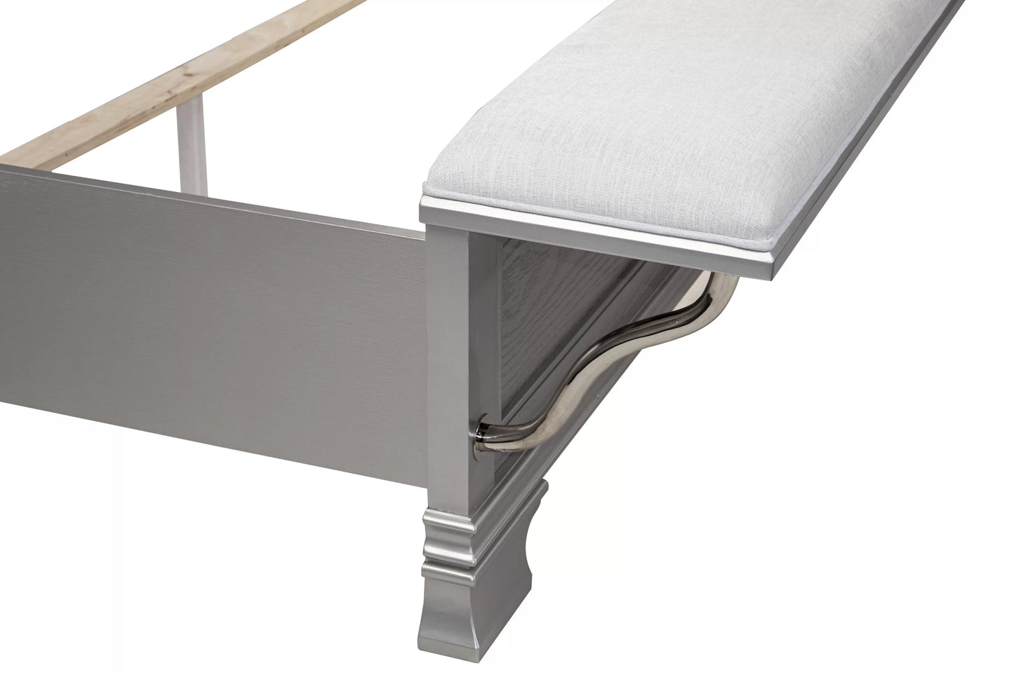 F9671 Gray 4 Pc Bedroom Set w/LED Headboard