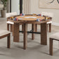 Gaetani Brown 5 Pc Game Table Set
