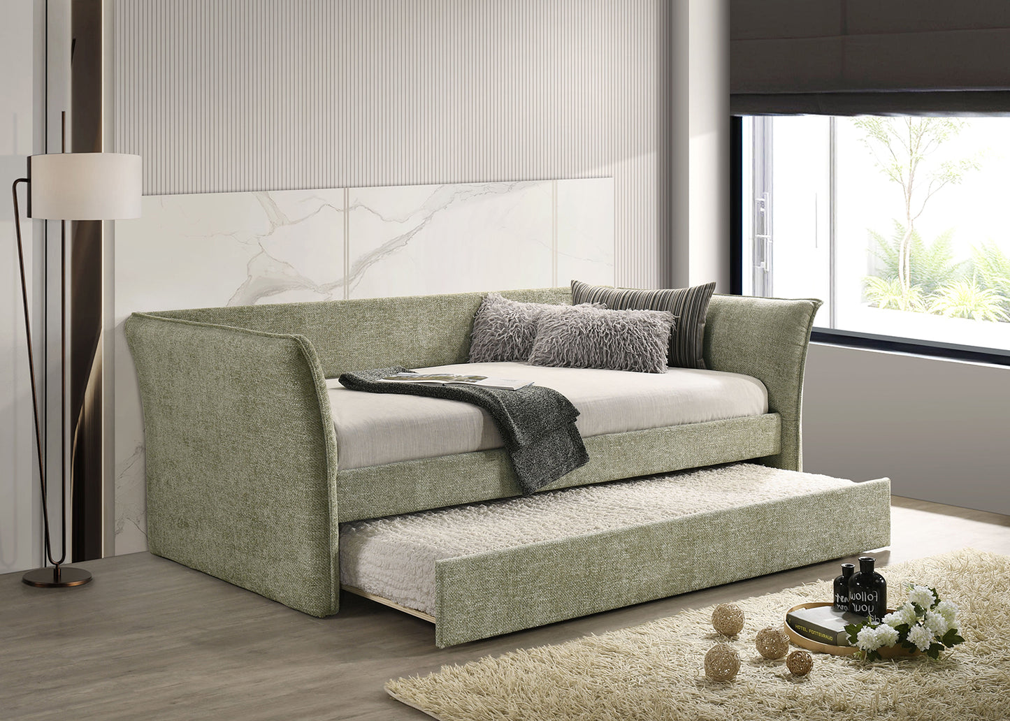 Yuri Twin Daybed w/Trundle 4 Colors