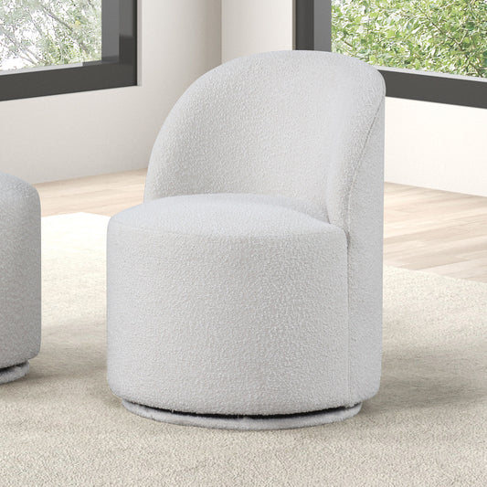 Morges 5 Pc Marble Top Dining Set Boucle Chairs