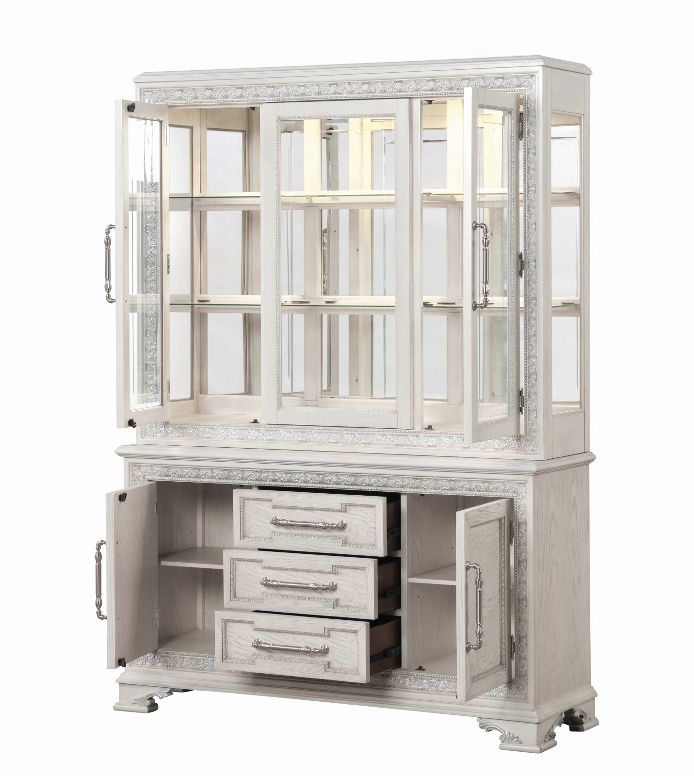 Stella Mia Ivory Buffet & Hutch FM31000WH-HB-SET