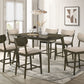 Huttwil Dark Walnut 7 Pc Mid Century Dining Set