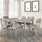 Keynes Transitional Gray 7 Pc Dining Set