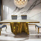Basilicata Sintered Stone Stainless Steel Dining Set
