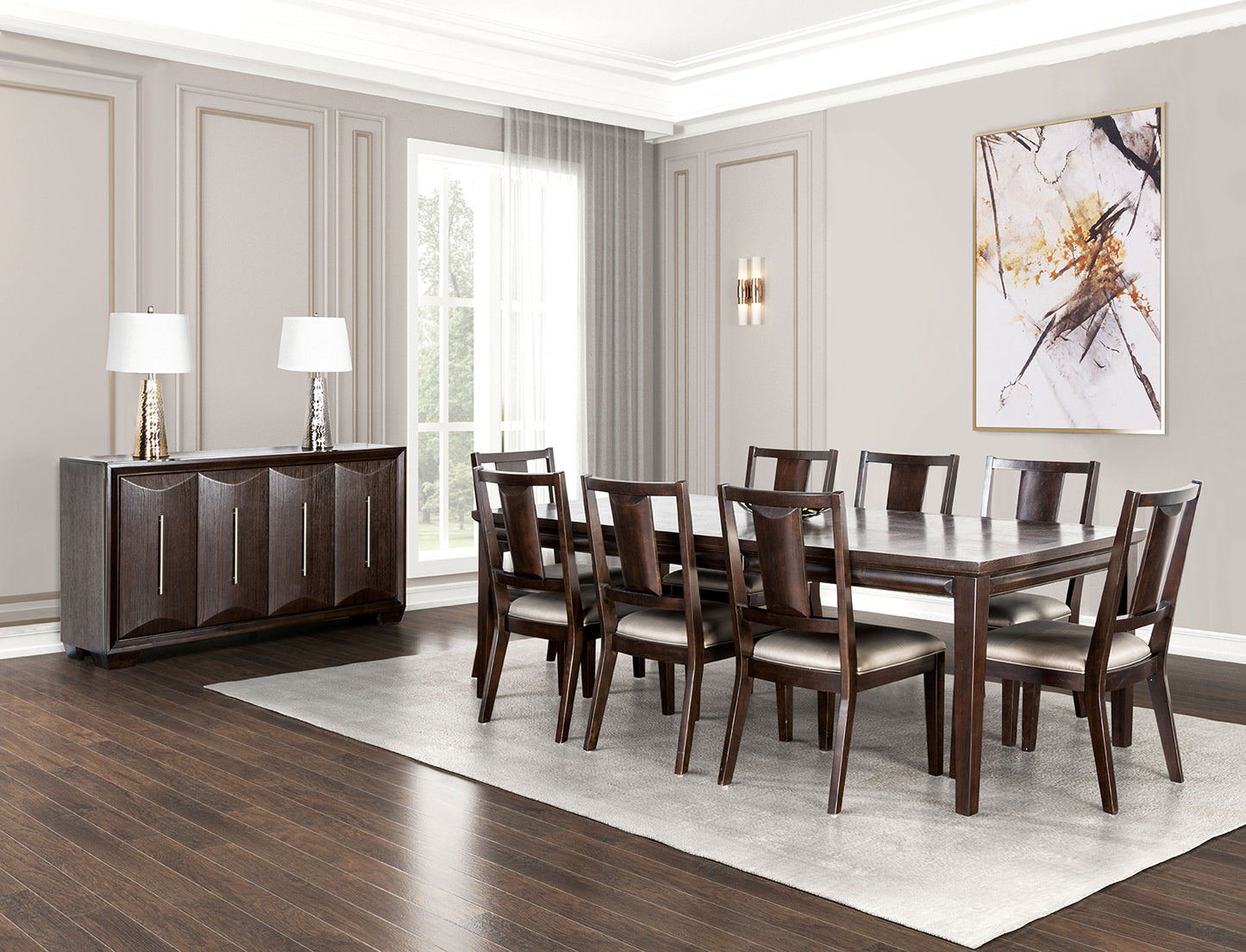 Hinwitz Espresso 9 Pc Dining Set