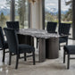 Selsey Black Stone Top 7 Pc Dining Set