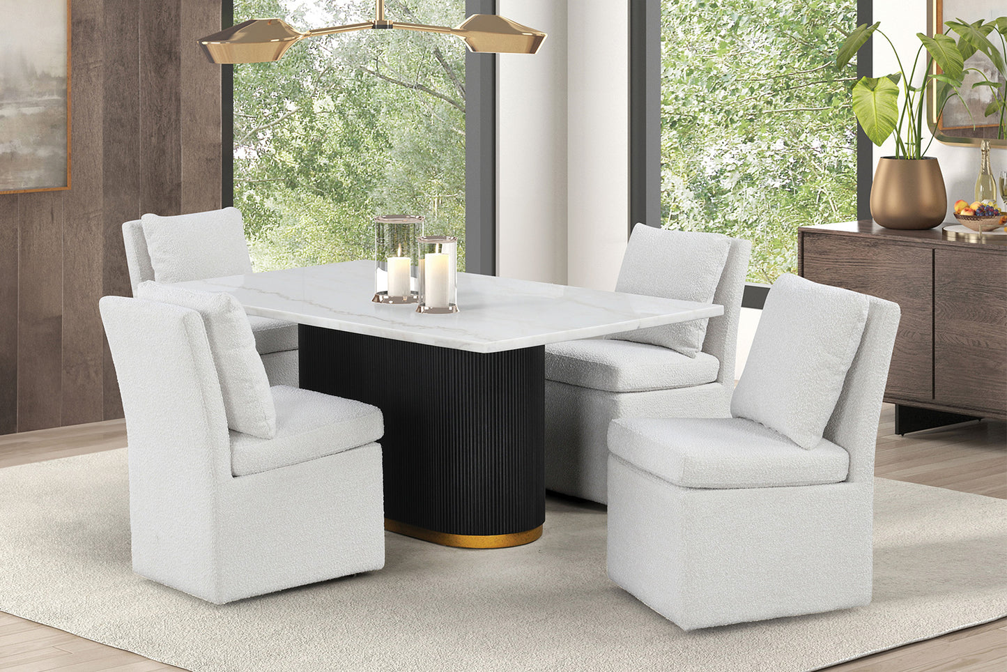 Morges 5 Pc Dining Set - Broager Chairs