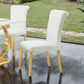 Holstebro 5 Pc Gold White Dining Set