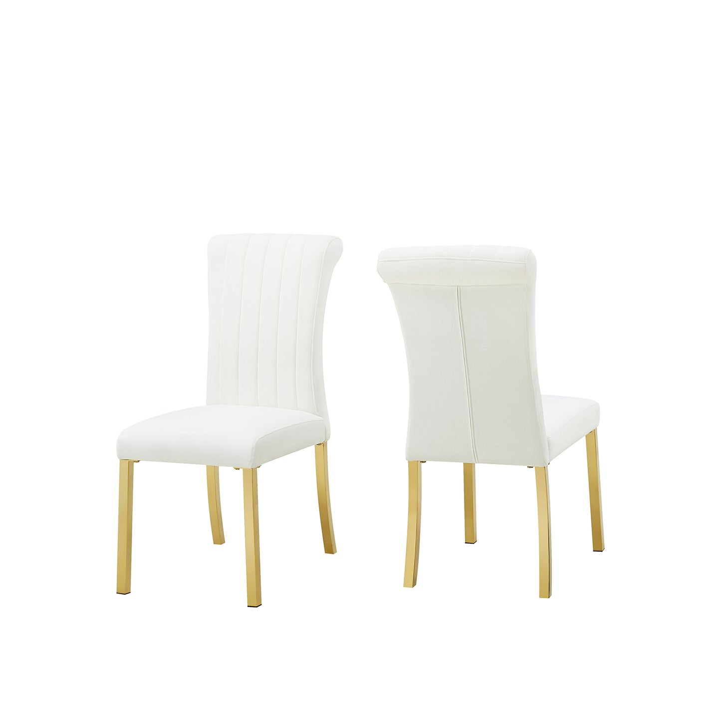 Holstebro 5 Pc Gold White Dining Set