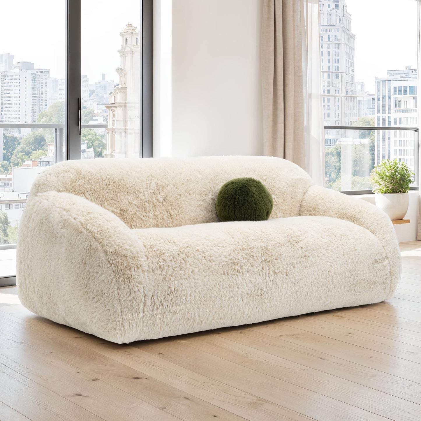 Darwen 2 Pc Faux Fur Sofa Set - 4 Colors