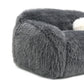 Darwen 2 Pc Faux Fur Sofa Set - Dark Gray