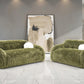 Darwen 2 Pc Faux Fur Sofa Set - Green