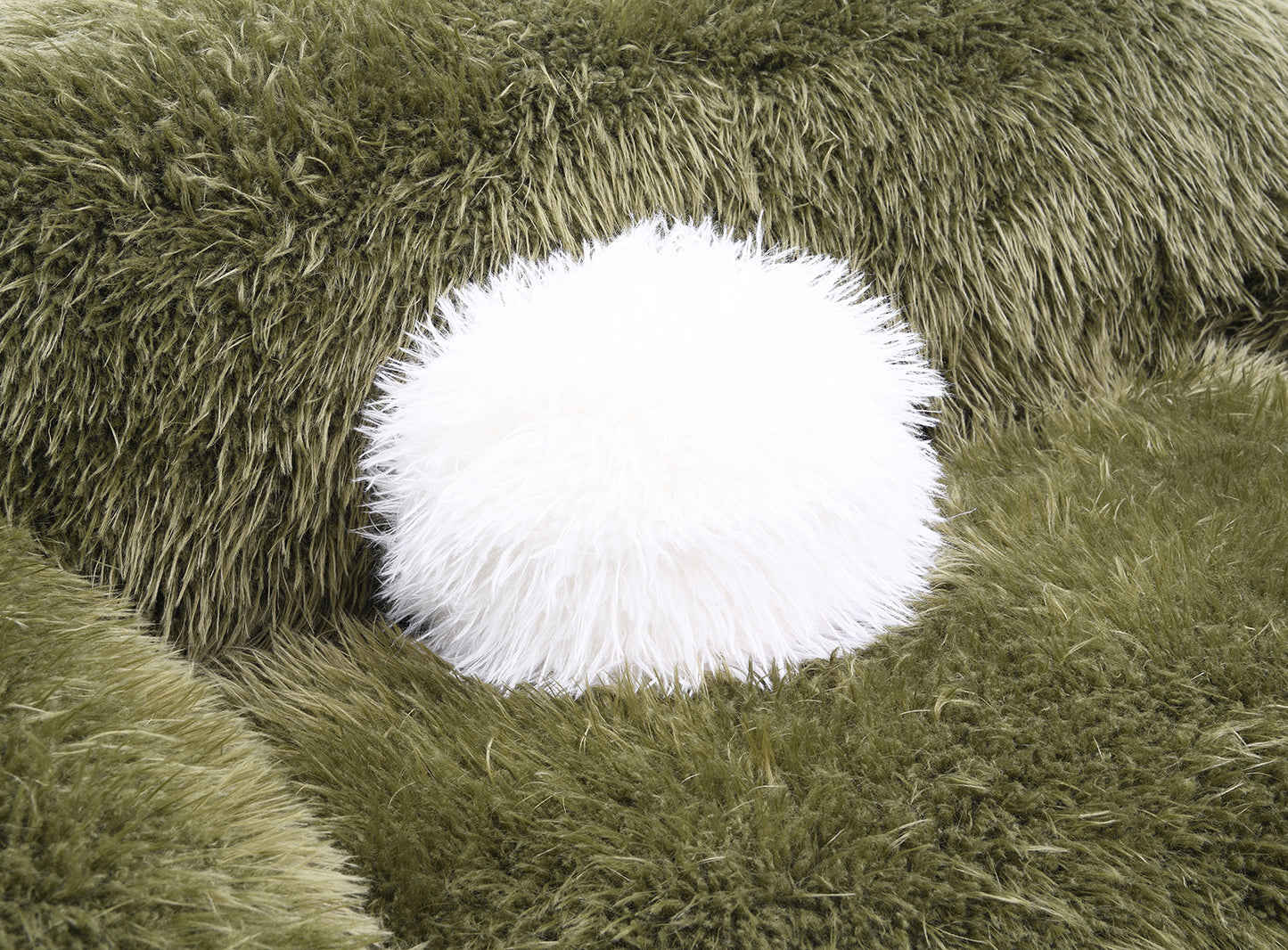 Darwen 2 Pc Faux Fur Sofa Set - Green