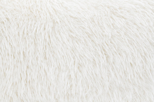 Darwen White Faux Fur Swivel Chair