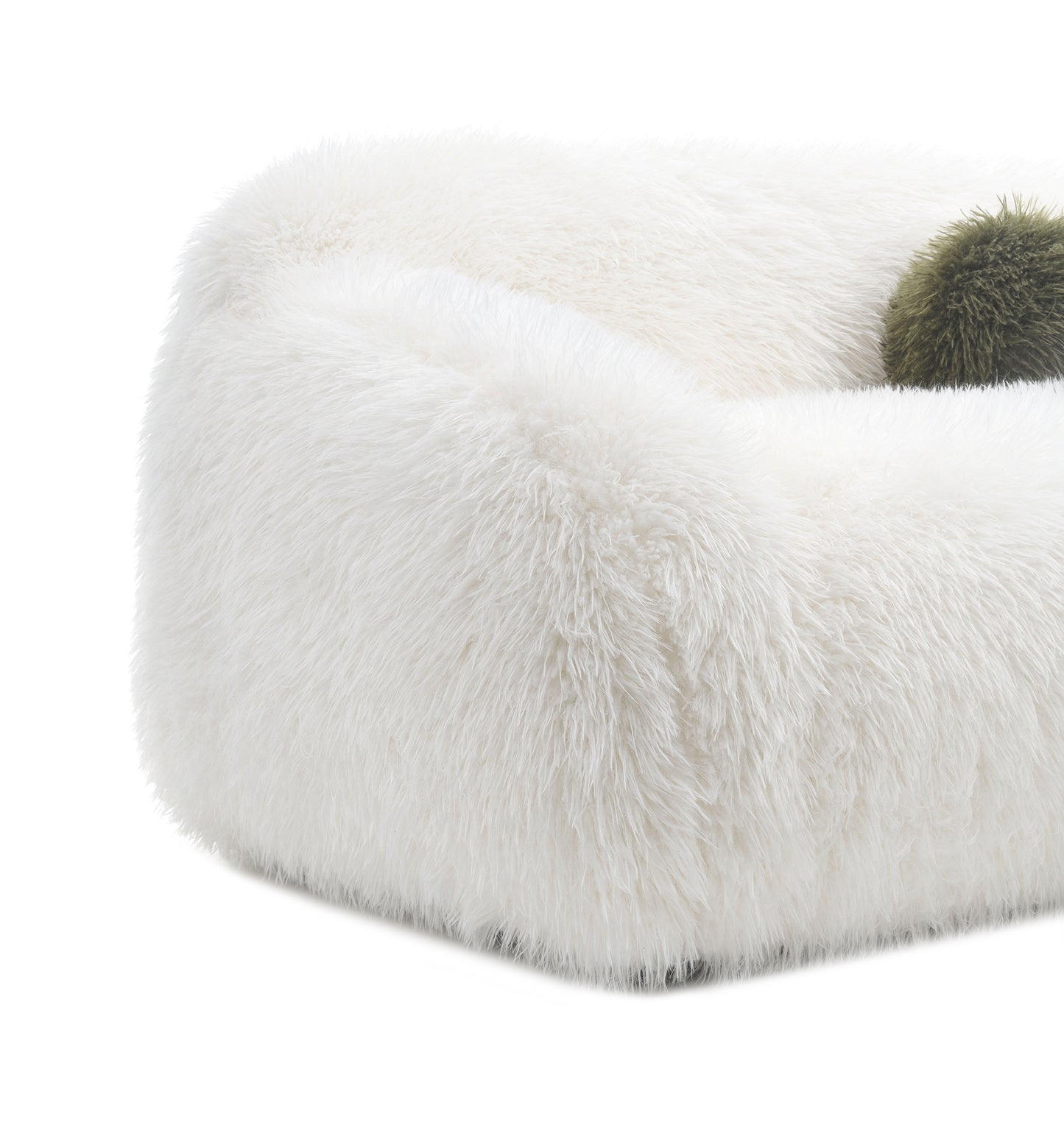 Darwen 2 Pc Faux Fur Sofa Set - White